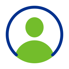 Person in circle icon